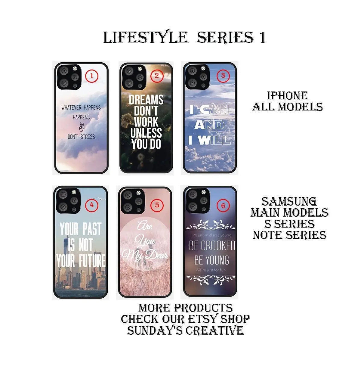 Designed phone cases Lifetime series 01 Sunday's Creative