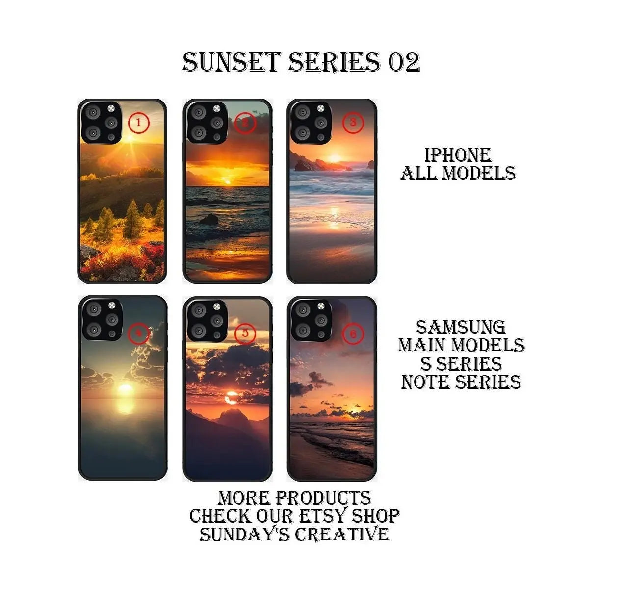 Designed phone cases Sunset series 02 Sunday's Creative
