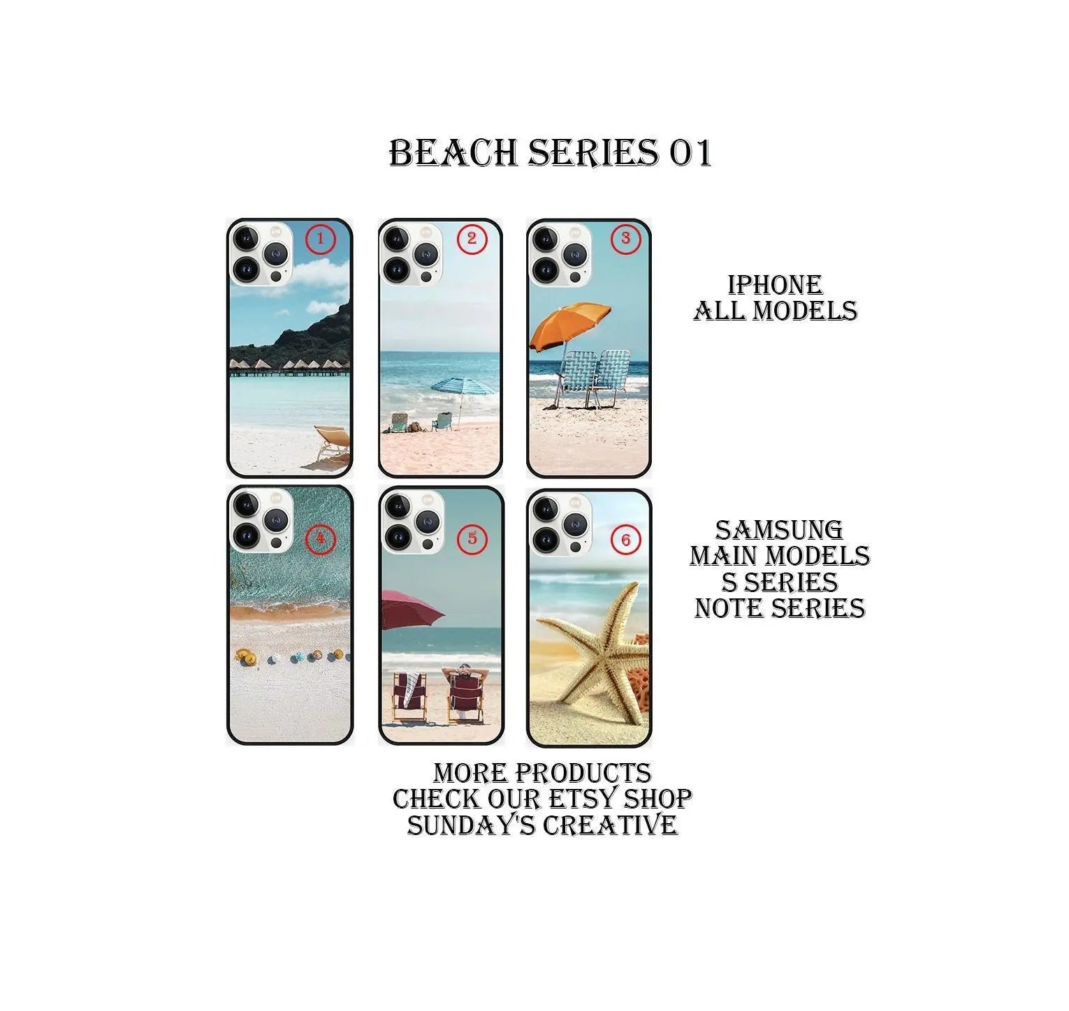Designed phone cases Beach series 01 Sunday's Creative