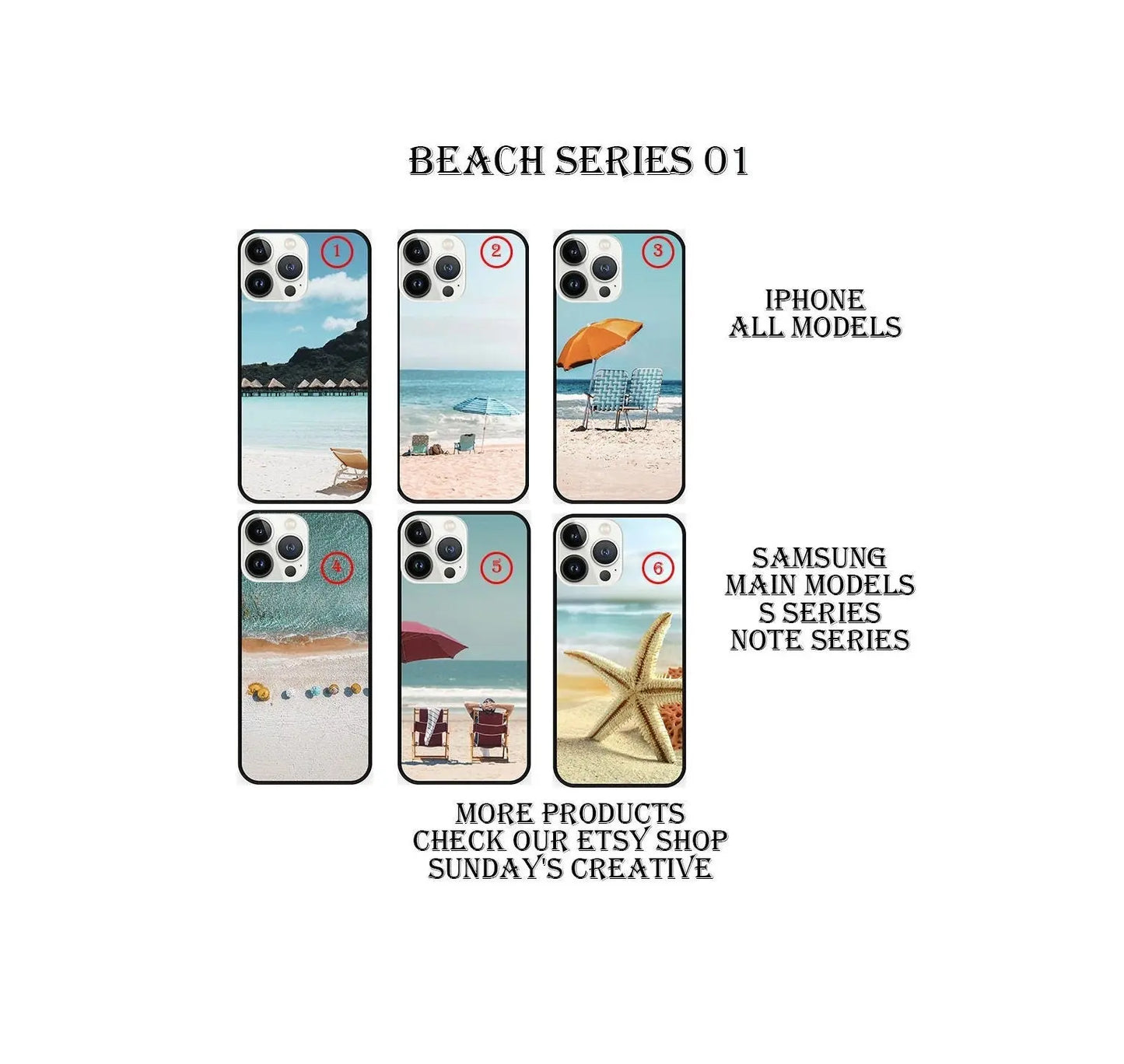 Designed phone cases Beach series 01 - Sunday's Creative