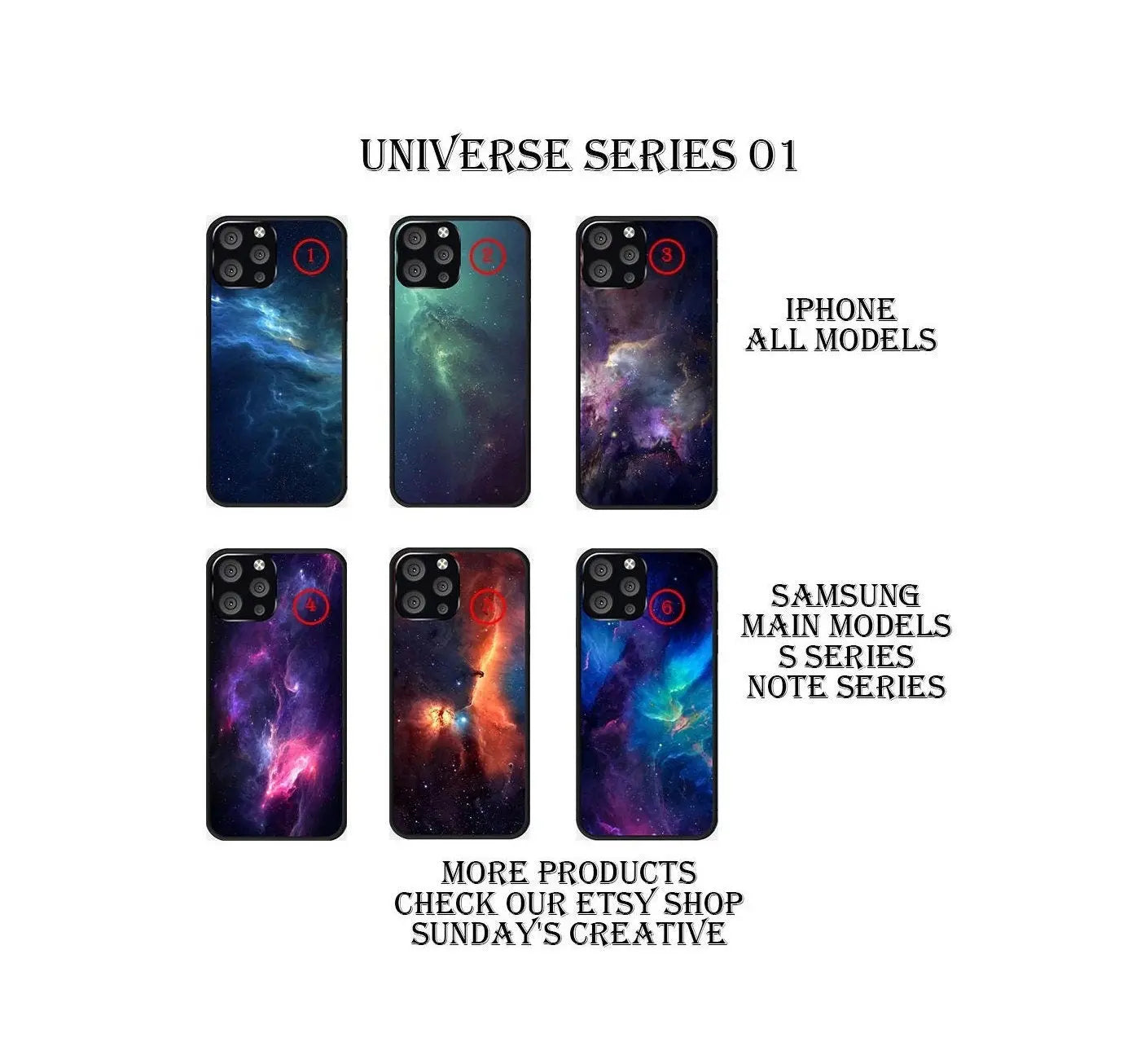 Designed phone cases Universe series 01 Sunday's Creative