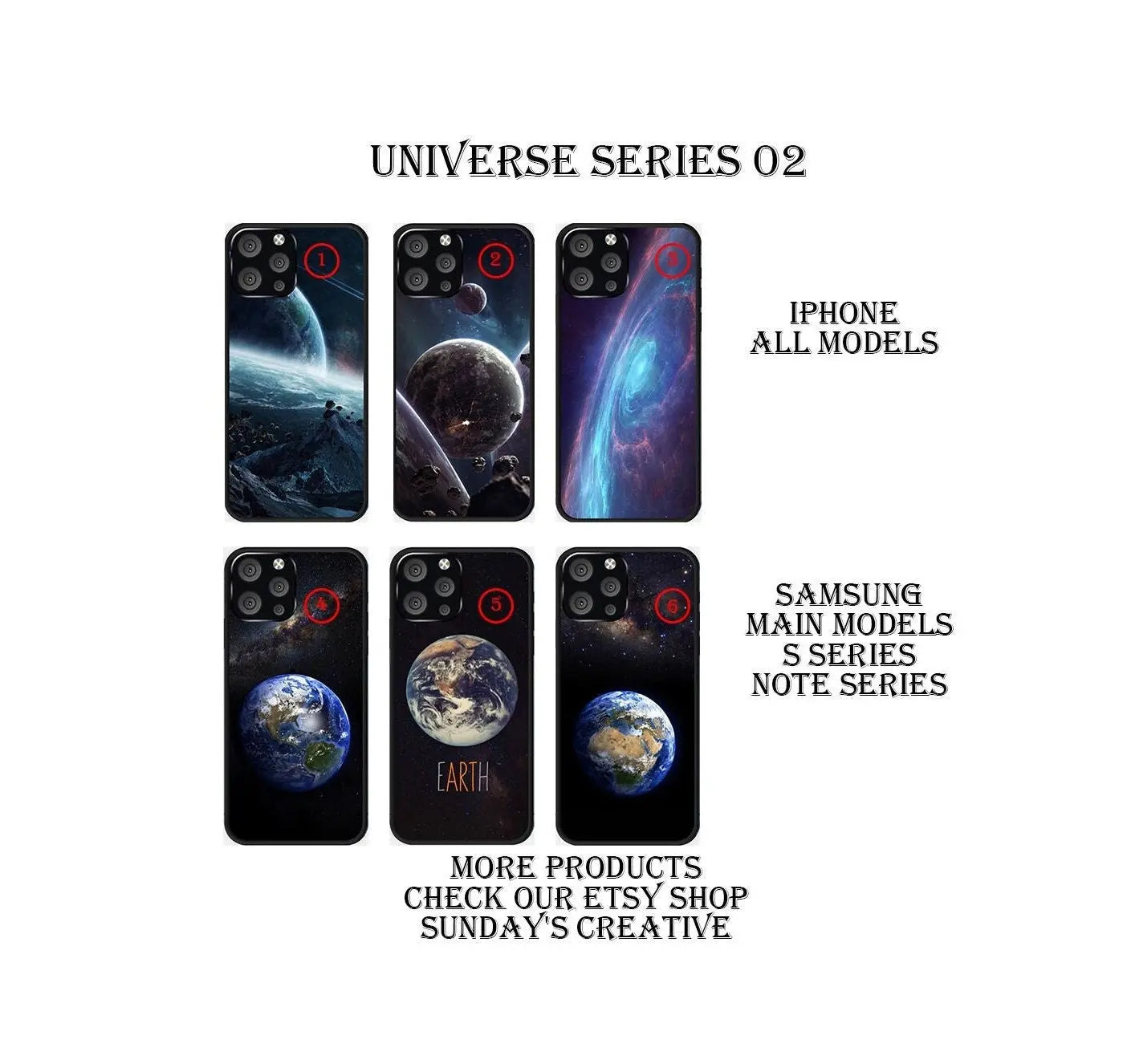 Designed phone cases Universe series 02 Sunday's Creative