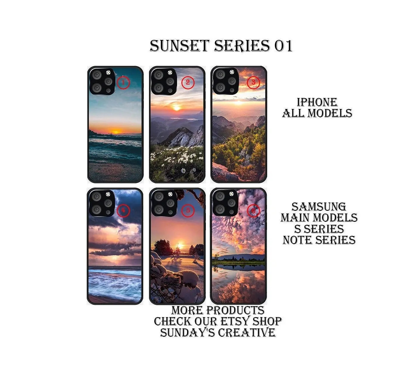 Designed phone cases Sunset series 01 Sunday's Creative