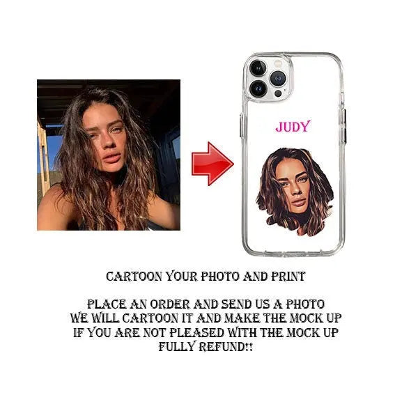 iPhone Case All Models |Samsung S10- NOTE 20U | Personalized cartoon yourself Photo  Phone Case Sunday's Creative
