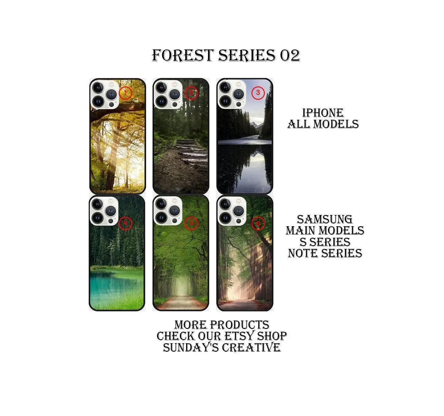 Designed phone cases Forest series 02 Sunday's Creative