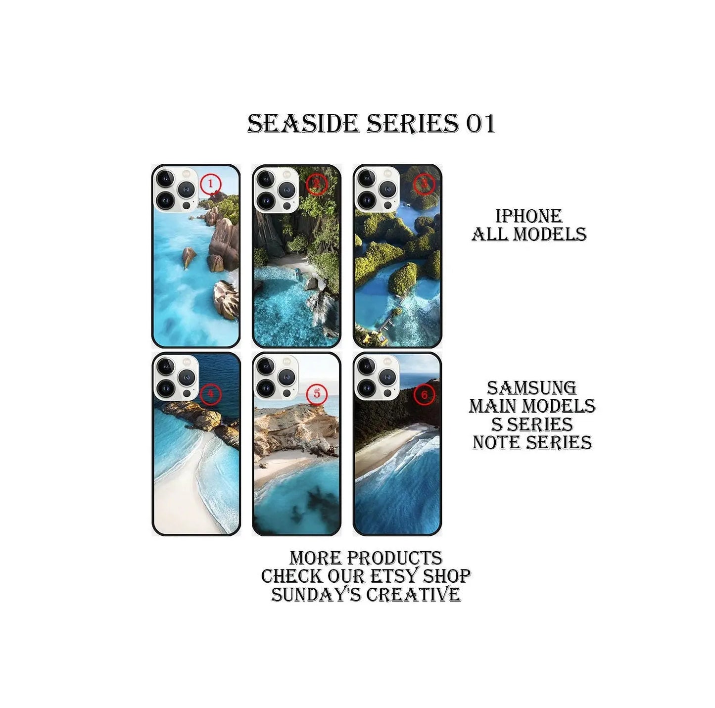 Designed phone cases Seaside series 01 Sunday's Creative
